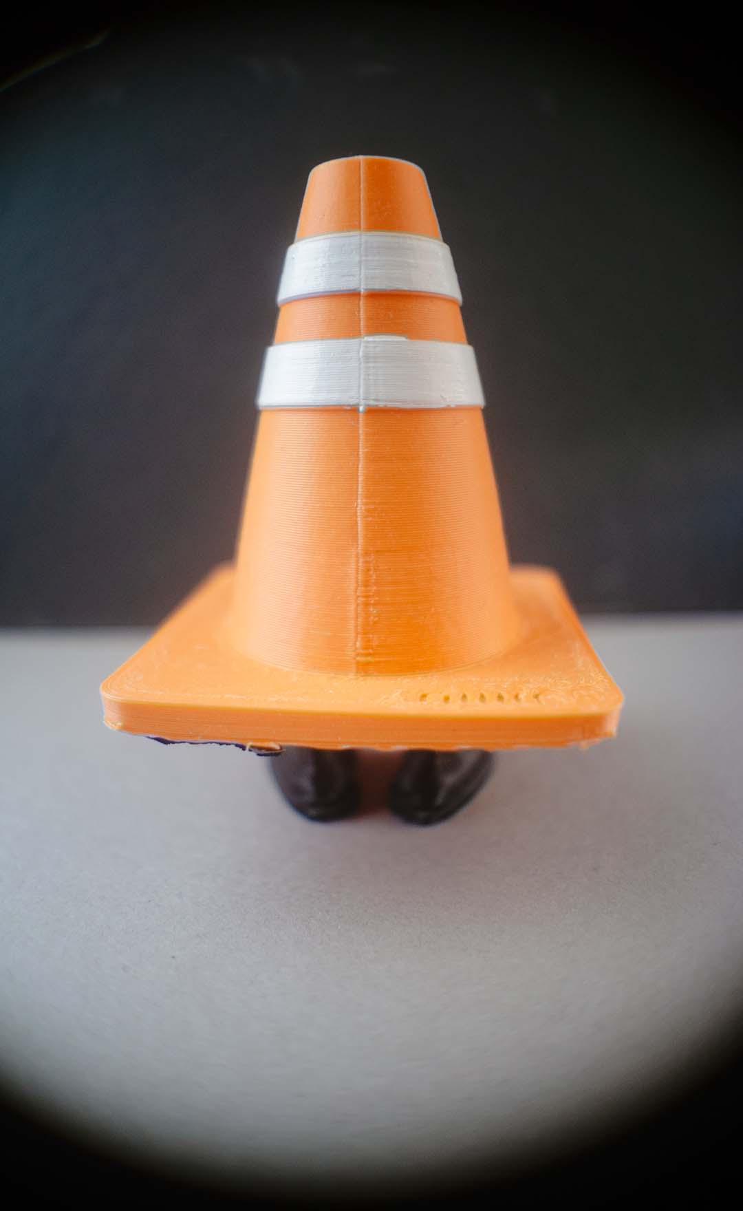 niiiice Guys Mini Figure: Coney I-Land - Detachable Legs, Traffic Cone Fingerboard Obstacle, and 3D printed Collectible for Your Epic Setup!